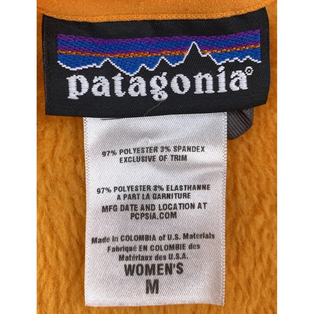 Patagonia R2 Jacket Full Zip Fuzzy Fleece Jacket Mango Orange Women's Medium